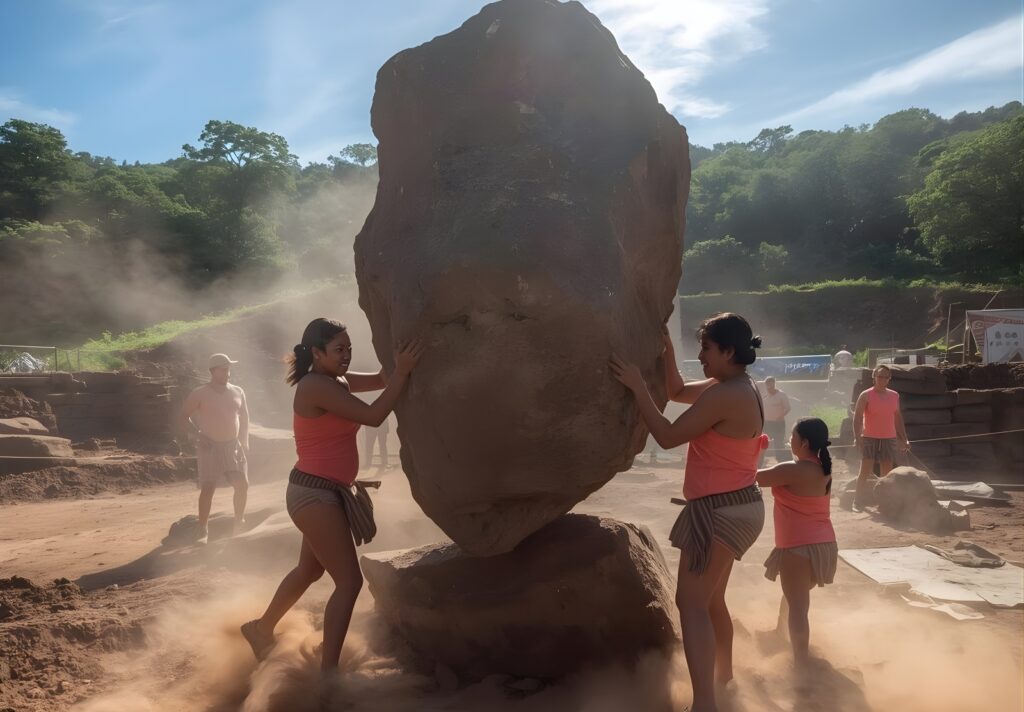 Archaeologists Lift 80-Tonne Stones