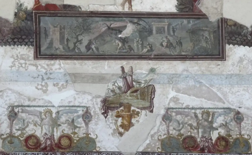 Archaeologists uncover stunning Pompeii fresco in ancient banquet hall depicting famous Greek myth