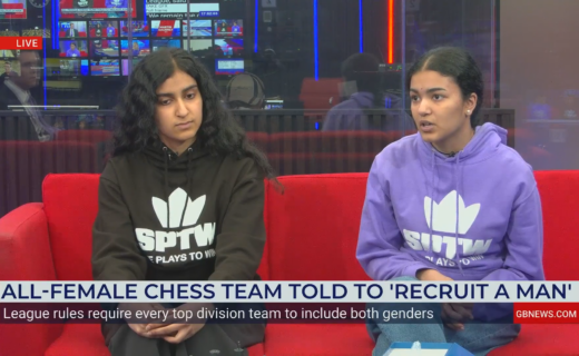 Britain's only all-female chess team slams 'extremely disappointing' rule to add man to squad before promotion