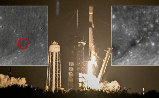 Dramatic aftermath of 5,400mph SpaceX Moon crash revealed for very first time