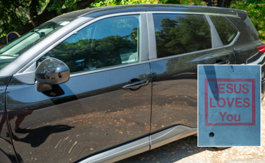 Christian driver threatened with losing car insurance if he does not remove 'Jesus Loves You' sticker