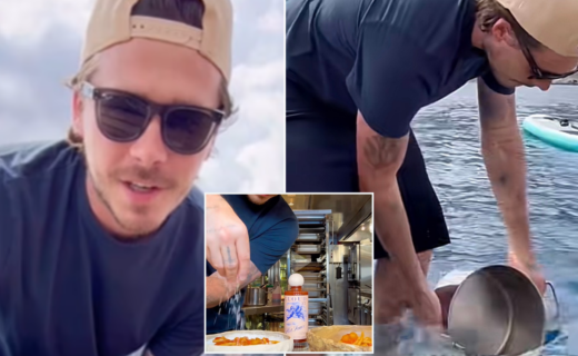 Brooklyn Beckham leaves fans appalled with ‘dodgy’ seawater pasta recipe aboard luxury yacht
