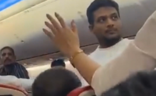 Flight panic as Indian man, 36, tries to open plane door at 30,000ft 'because he felt like it'