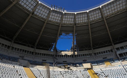 Russian strike hits 34,000-seater stadium in Ukraine set to host top division clash
