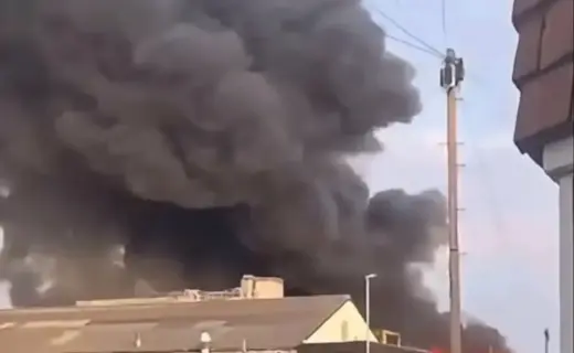 Fire breaks out near major UK airport as residents forced to evacuate homes