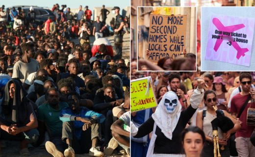 Spanish protesters vent fury at British tourists...while second Ceuta invasion looms