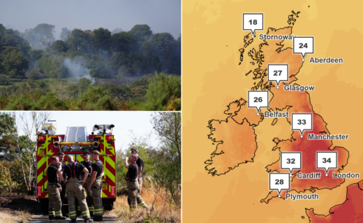 Britain braces for FIFTH summer heatwave this week as firefighters battle 12 blazes a day