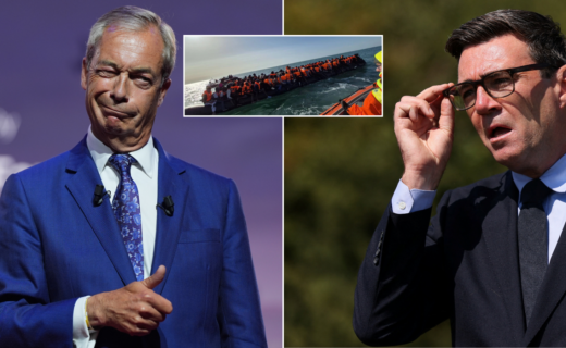 Andy Burnham 'doesn't have the guts to deal with small boats crisis', says Nigel Farage as he slams PM over latest mega dinghy record