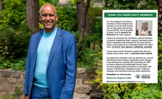 Green fury after transgender woman appointed to party's governing body as 'female representative'