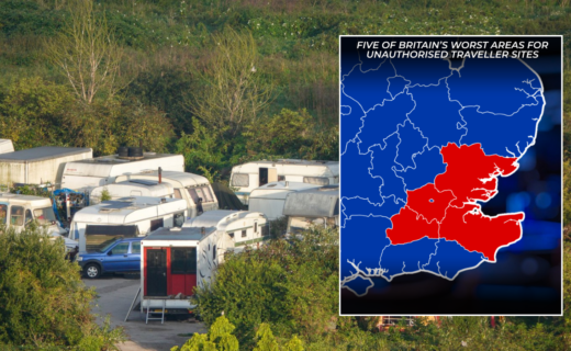 MAPPED: The five traveller hotspots where unauthorised caravans have staged 'military operation' takeovers