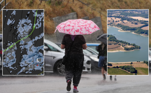 Met Office warns drought 'won't be fixed' overnight as Britons brace for blast of rain