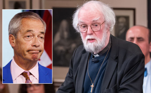 Ex-Archbishop of Canterbury accuses Nigel Farage of using Christianity to 'channel anti-Muslim feeling'