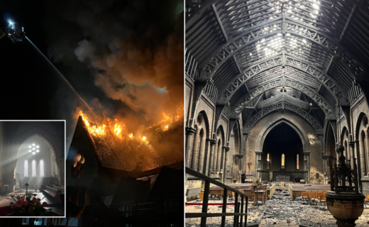 Historic church rallies round 'Blitz Spirit' in bid to recover from fire which gutted 19th-century structure