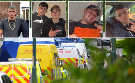 Five men who died in police crash named after driving 'wrong way' down A66