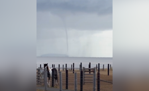 Man 'amazed' after capturing mysterious 'wispy' weather phenomenon off British coast