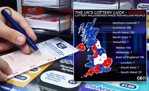 MAPPED: How your odds of becoming a lottery millionaire compare across every UK region