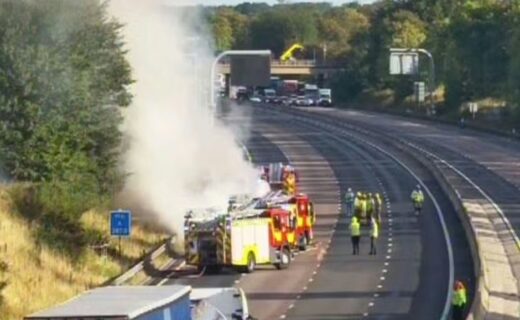 M6 chaos: Drivers face at least 100 minutes of delays after massive lorry fire shuts major motorway