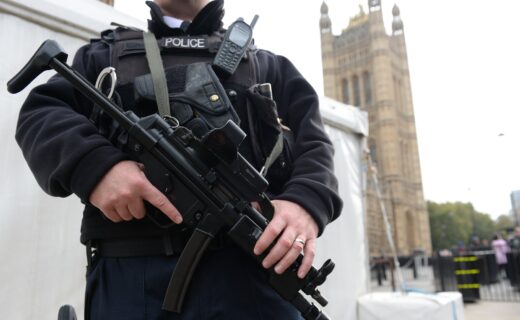 Parliament swarmed by actors dressed as armed police as public told not to panic amid Westminster filming