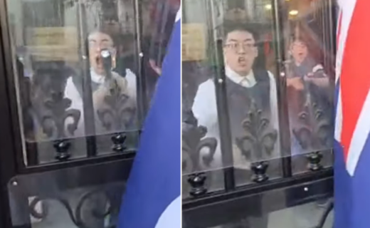 WATCH: Chinese London embassy guards brandish electroshock weapons at demonstrators