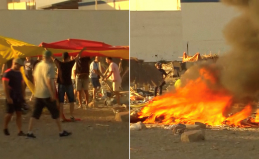 Furious Spanish locals torch Ceuta migrant camp as tensions erupt after 70,000 storm border