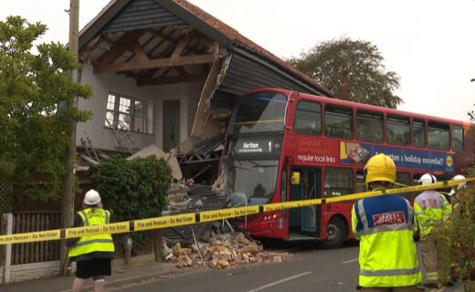 Double-decker bus smashes into village house as neighbours describe crash horror