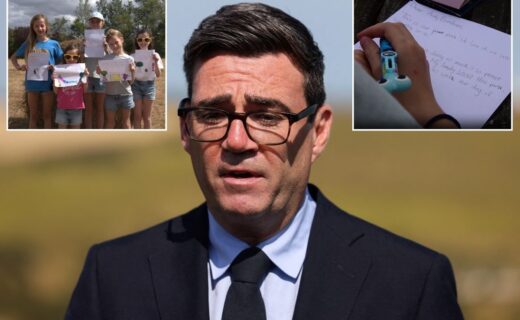 Children send heartbreaking letters to Andy Burnham as PM under pressure over plan to put 1,250 migrants in tiny village