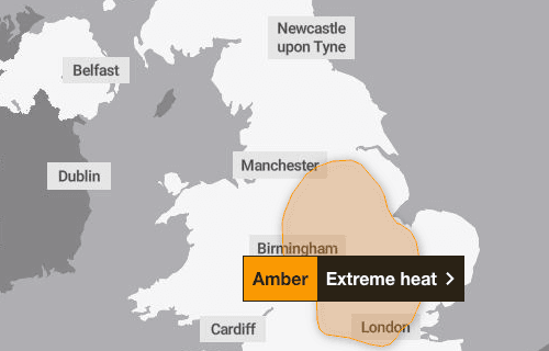 UK weather: Met Office issues amber extreme heat warning as parts of Britain to see 38C