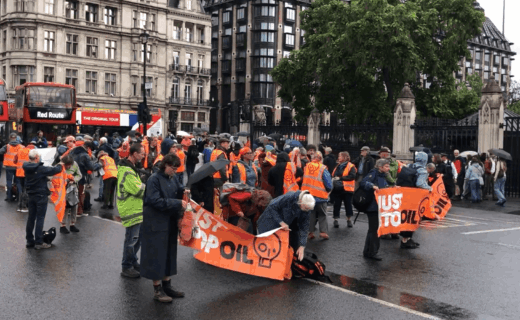 Just Stop Oil stage major demonstration outside Parliament during Andy Burnham's first PMQs as protest group causes mayhem in central London