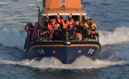 RNLI 'taxi service' boats packed with mega dinghy migrants rejected by two English ports