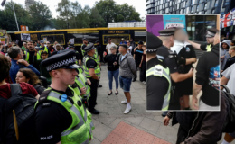 Police detain anti-migrant protesters in Portsmouth as unrest in city grows