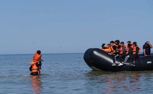 'Reckless' people smugglers risk dozens of lives by launching migrant dinghy in treacherous conditions